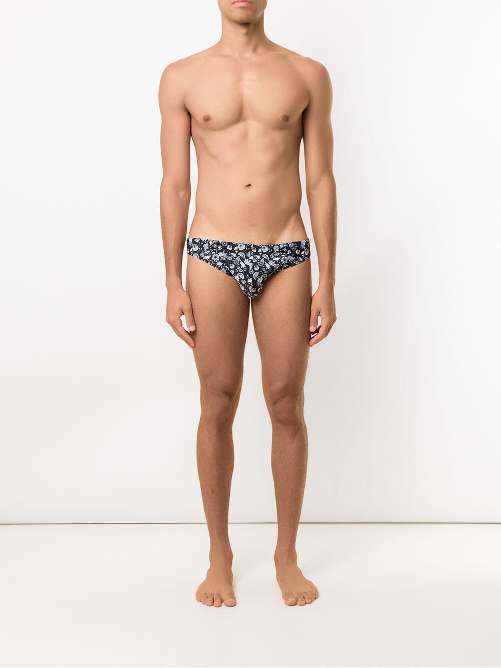 Shop Amir Slama Swimming Trunks In Black