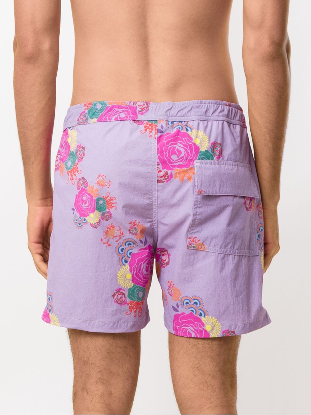 Shop Amir Slama Printed Shorts In Purple