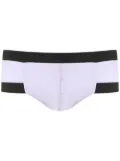 Amir Slama contrasting trim swim trunks - Purple
