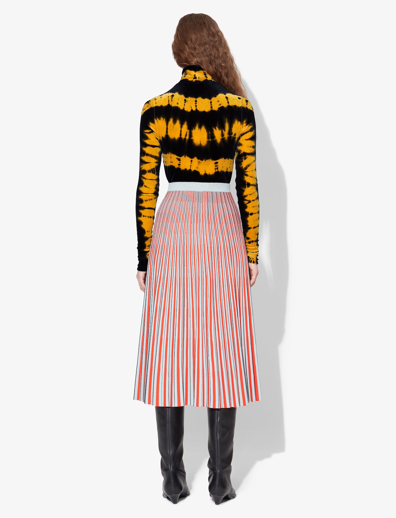 Tie Dye Velvet Turtleneck Top #2