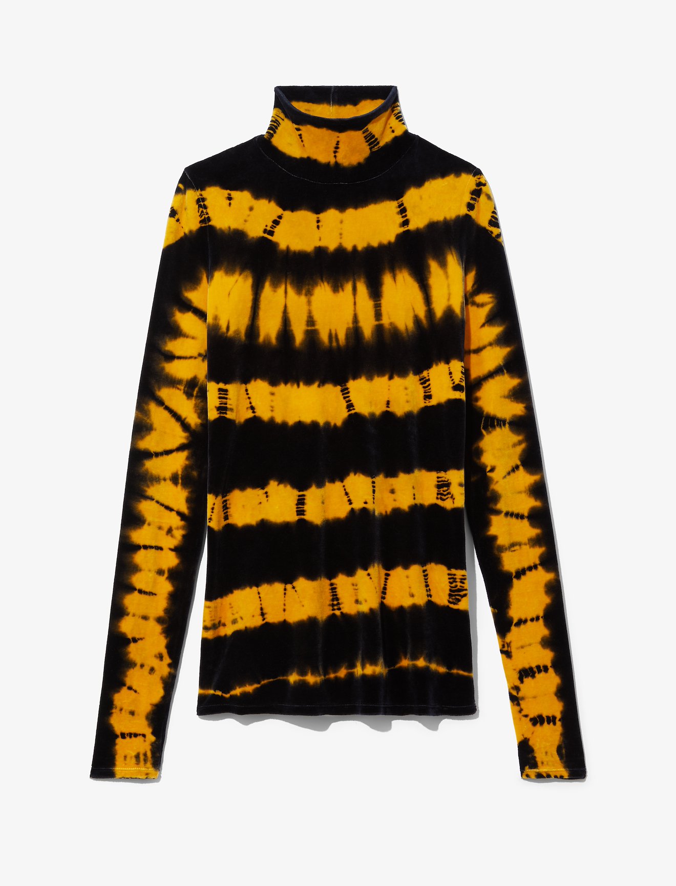 Tie Dye Velvet Turtleneck Top #4