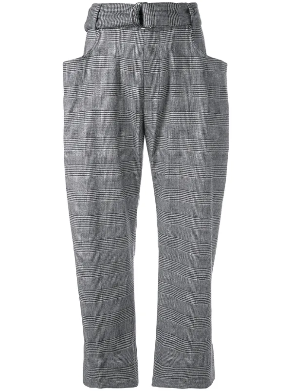 black checkered trousers