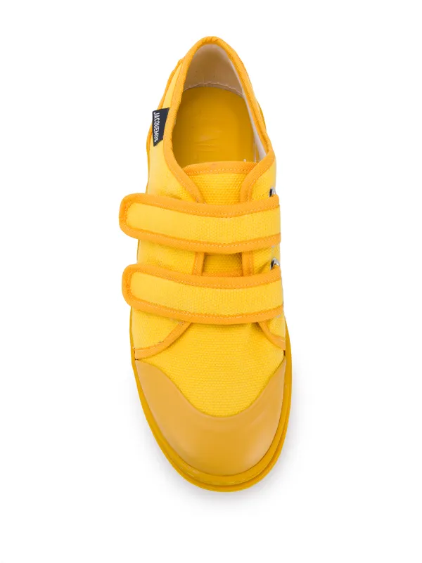 yellow strap shoes