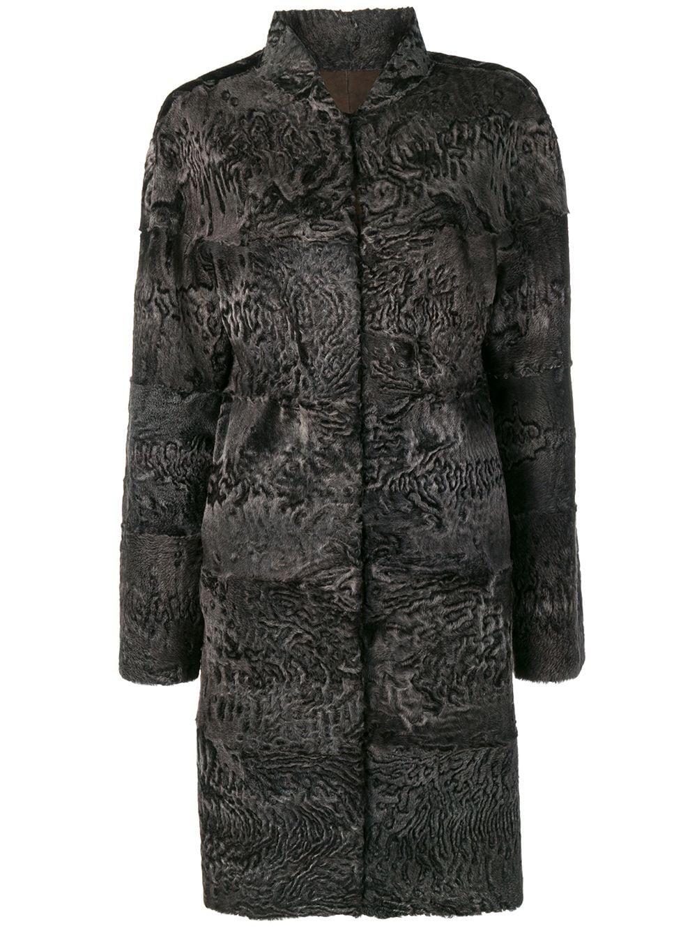 фото Liska пальто diana с меховой отделкой