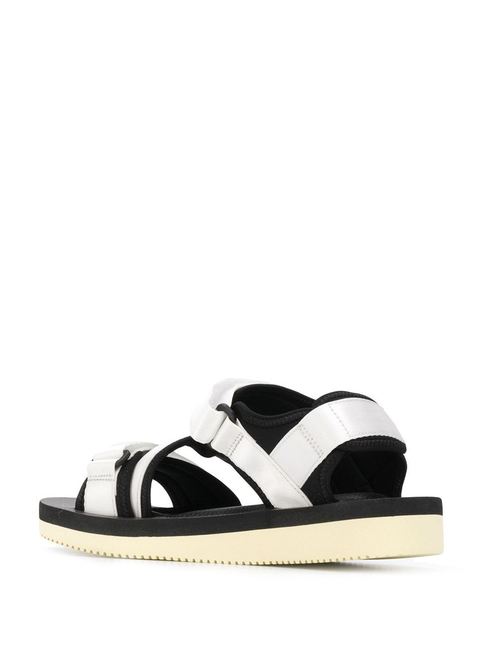 Shop Suicoke Touch Strap Sandals In White