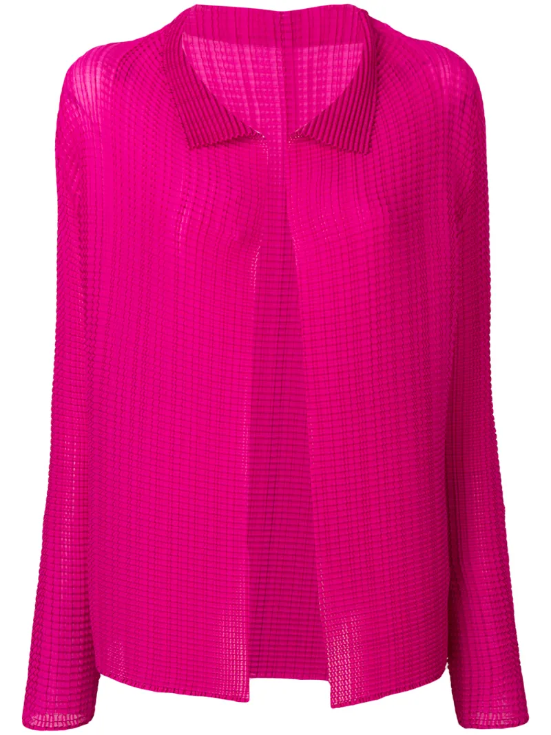 Issey Miyake жакет с мелкой плиссировкой