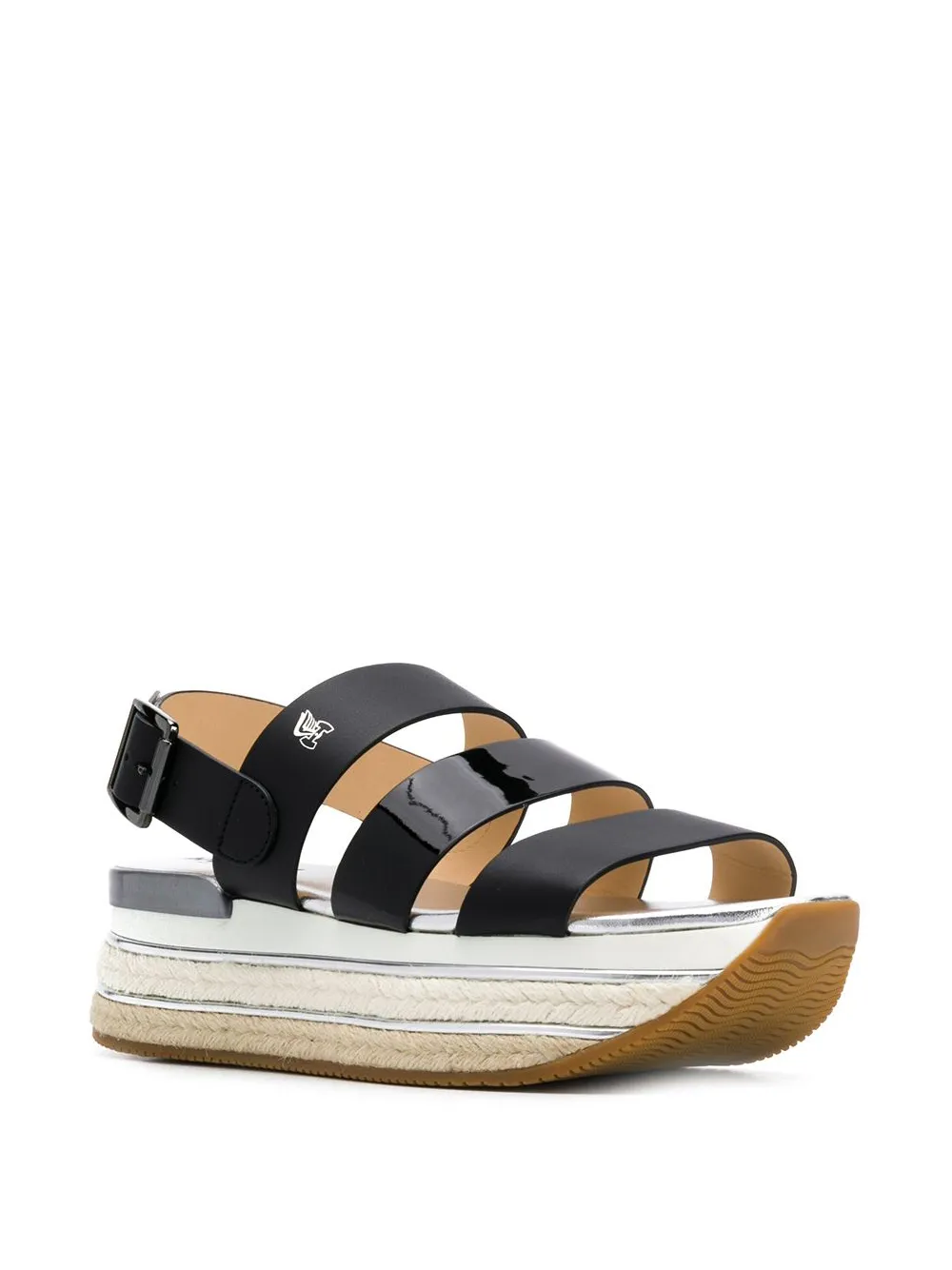 Hogan Sandalen met plateauzool Zwart