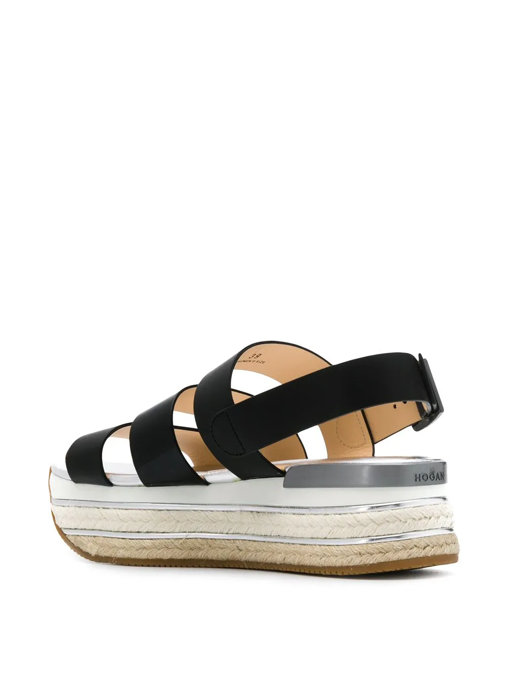 Hogan Sandalen met plateauzool Zwart
