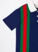 Gucci Kids قميص بولو بياقة مخططة