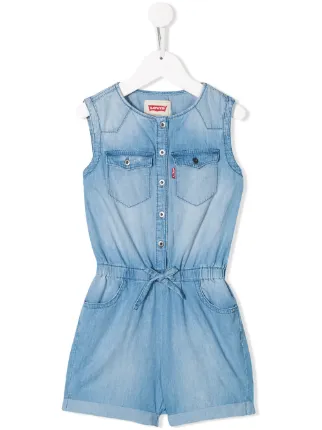 kids denim playsuit