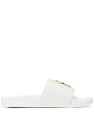 Giuseppe Zanotti Sandali Slides Con Applicazione Bianco FARFETCH IT