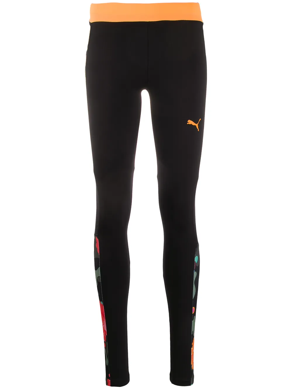 PUMA Legging met contrast tailleband Zwart