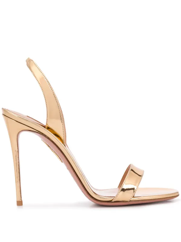 aquazzura gold sandals