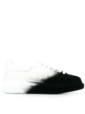 spray effect lace-up sneakers spray effect lace-up sneakers