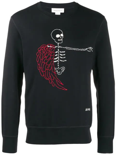 ALEXANDER MCQUEEN EMBROIDERED SKULL SWEATSHIRT