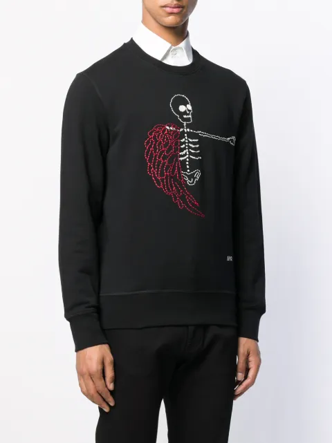 ALEXANDER MCQUEEN EMBROIDERED SKULL SWEATSHIRT