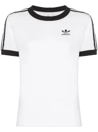 Adidas logo stripe T-shirt white ED7483 - Farfetch