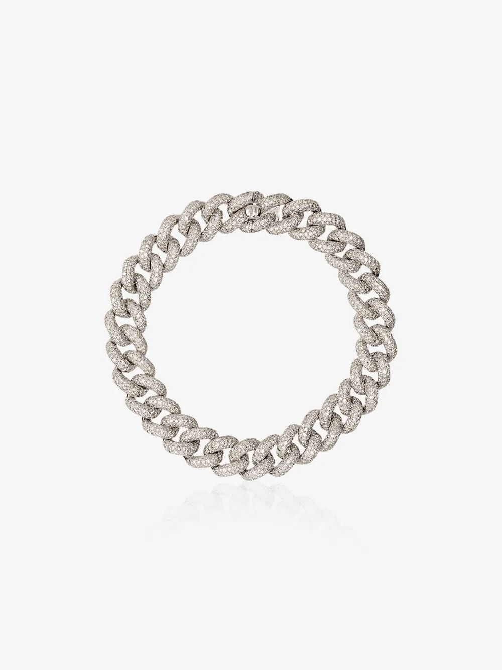 Click to view more detailed imagery on our partner's website Shay 18k White Gold Essential Link Diamond Bracelet In Silver