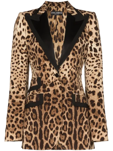 Dolce & Gabbana Turlington leopard-print blazer