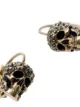 Alexander McQueen crystal-embellished skull earrings