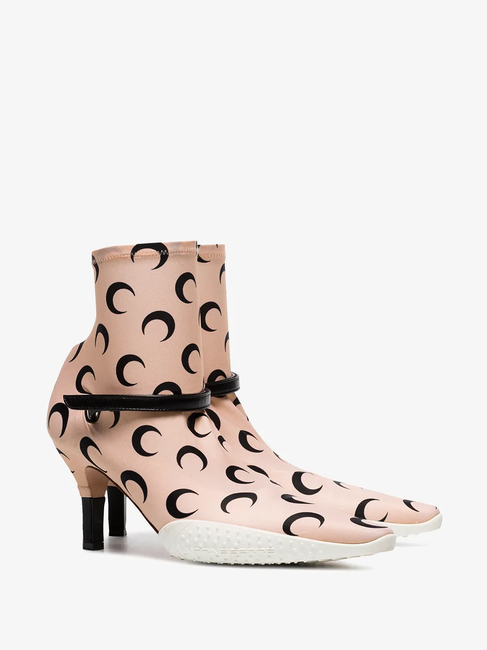 MARINE SERRE MARINE SERRE PINK 50 MOON PRINT ANKLE BOOTS,F06SS1913951740