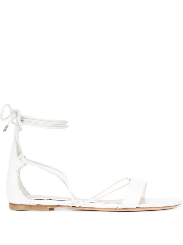 ivory flat sandals