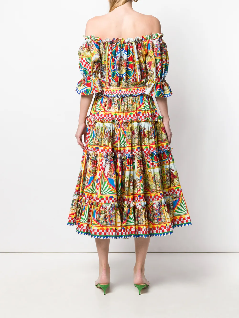 Dolce & Gabbana Shorts met Siciliaanse Carretto print Geel
