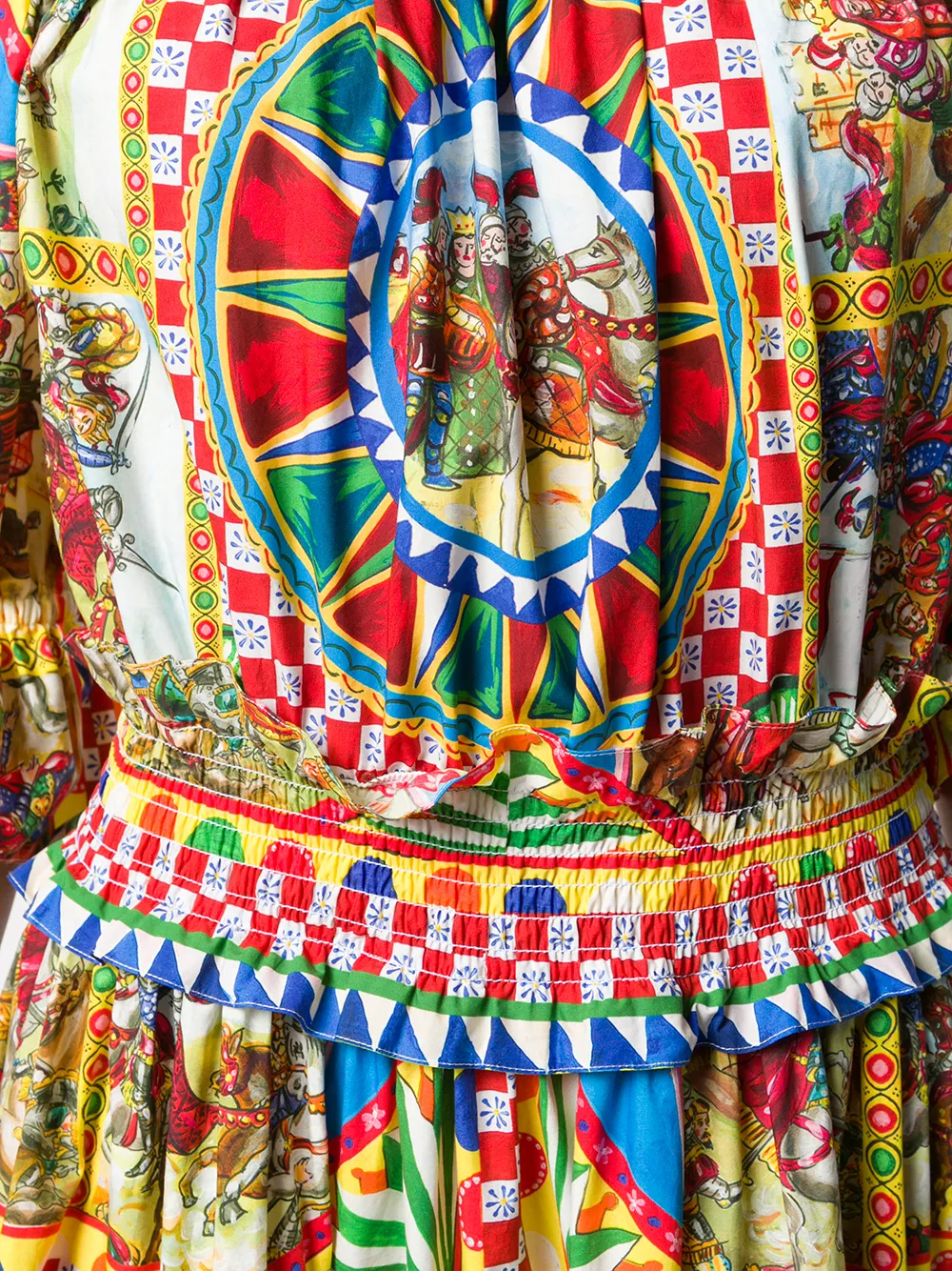 Dolce & Gabbana Shorts met Siciliaanse Carretto print Geel