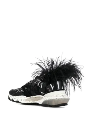 valentino feather sneakers