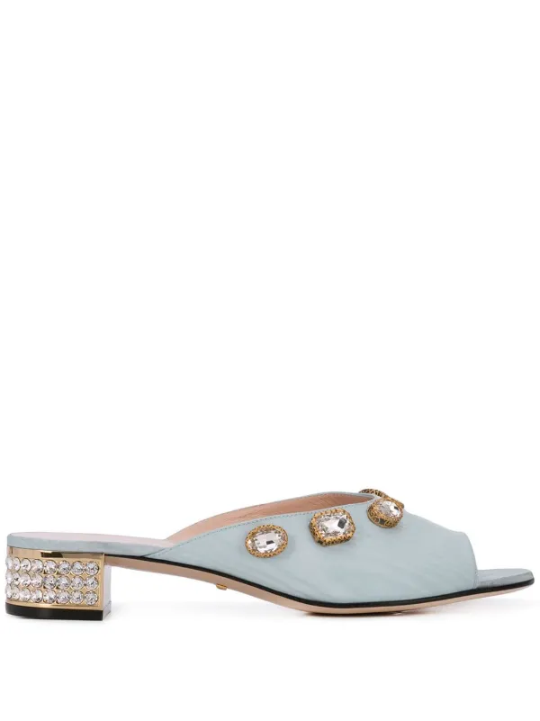 gucci crystal embellished sandals