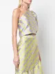 Cynthia Rowley Blusa Evanston com mangas bufantes