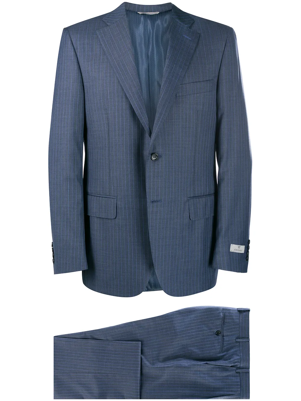Canali костюм-двойка в тонкую полоску