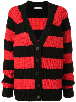 T By Alexander Wang Oversized Striped Cardigan 0 Buy Online Ss19 Quick Shipping Price