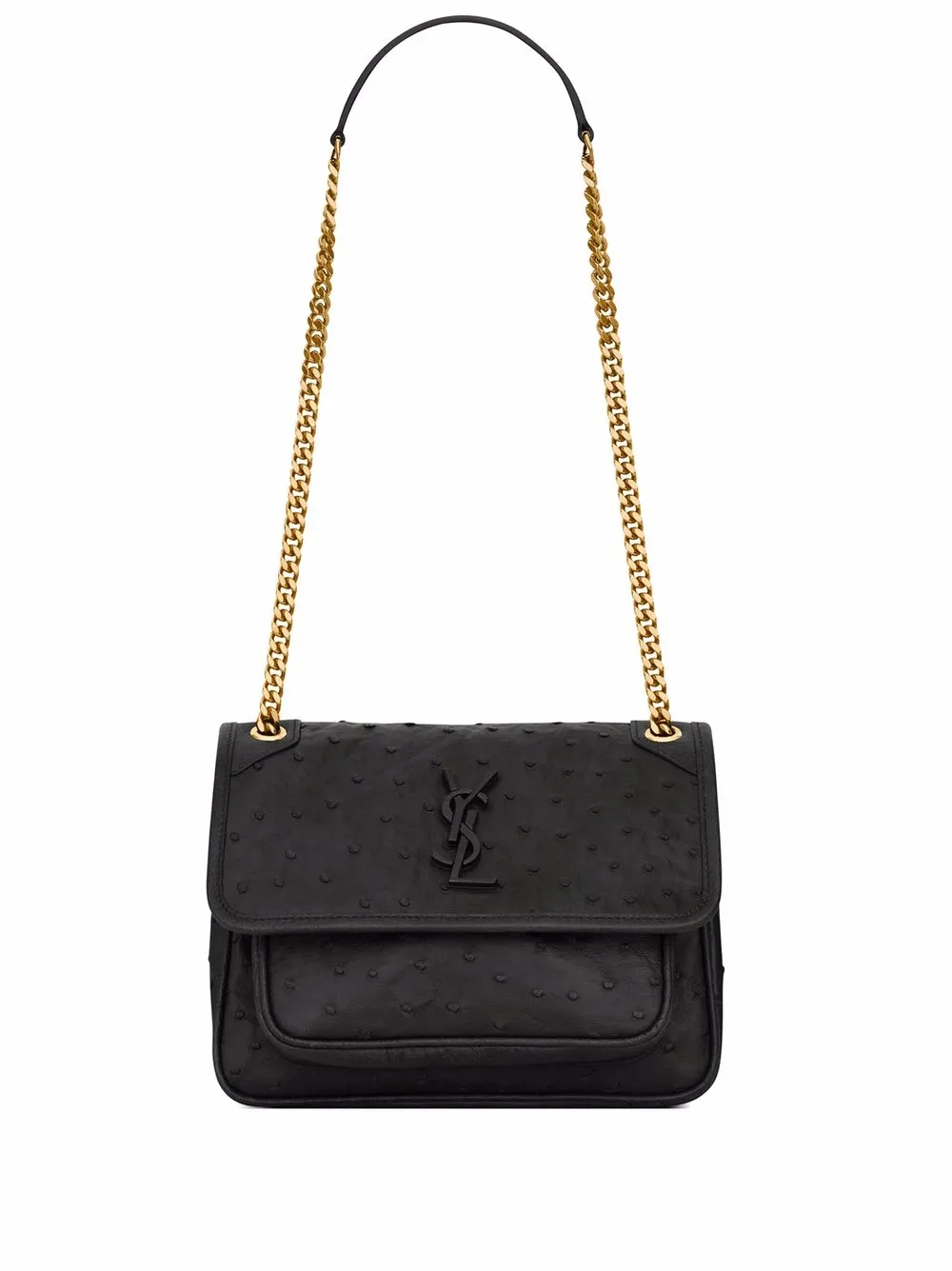 saint laurent ostrich bag