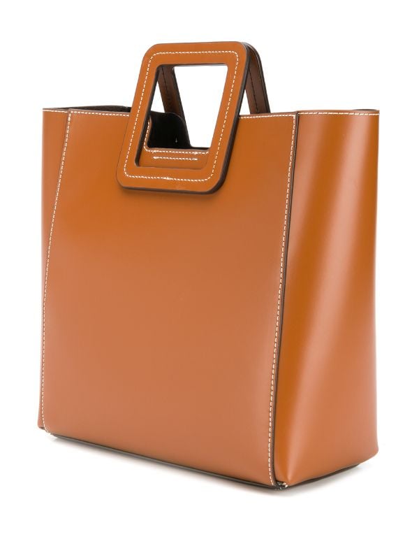 Staud Shirley Leather Tote Bag | Cream