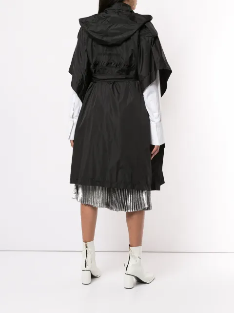 JUUN.J JUUN.J SHORT-SLEEVED PONCHO - BLACK
