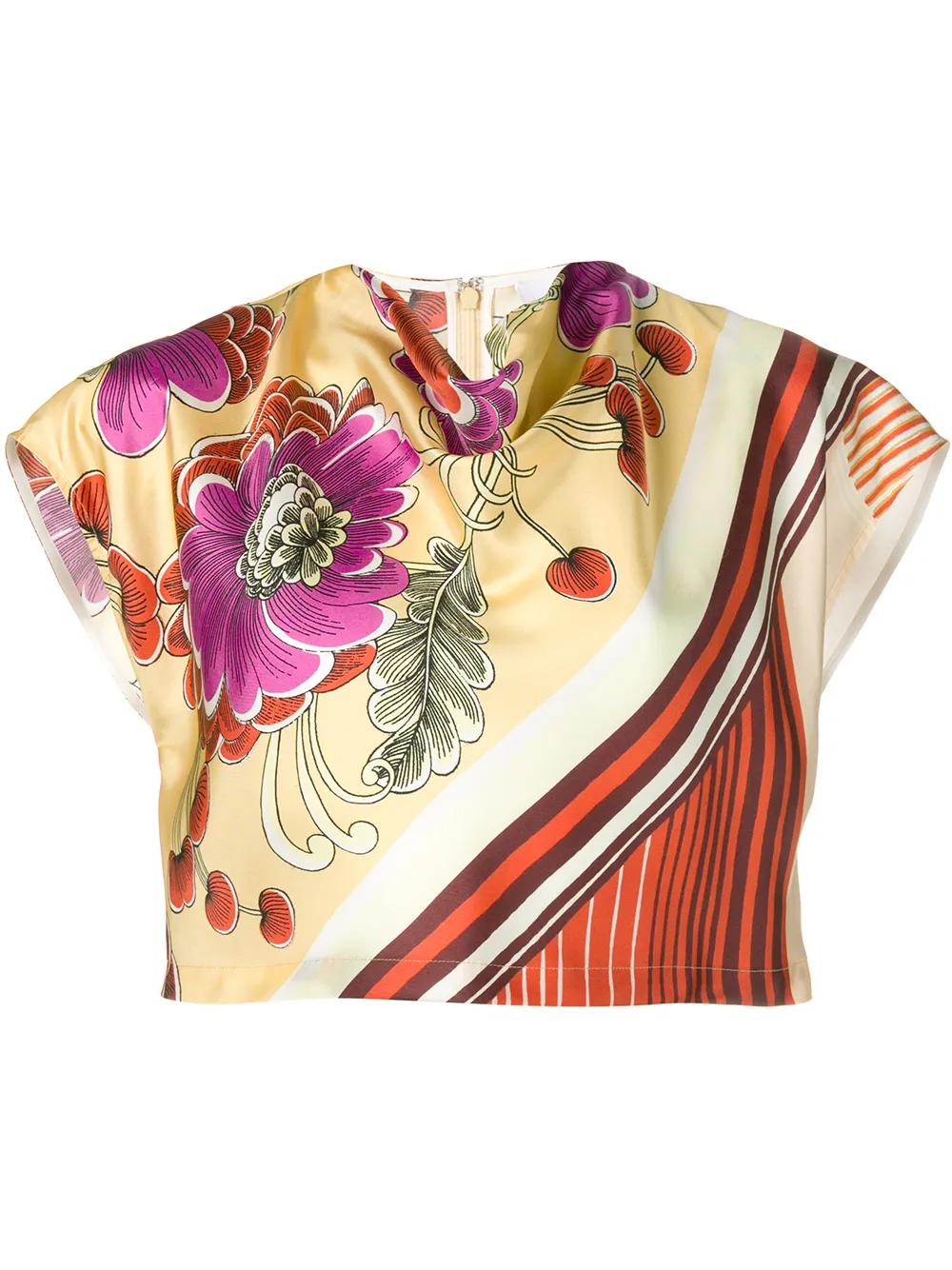 Chloé Cropped-Top mit Print - Nude