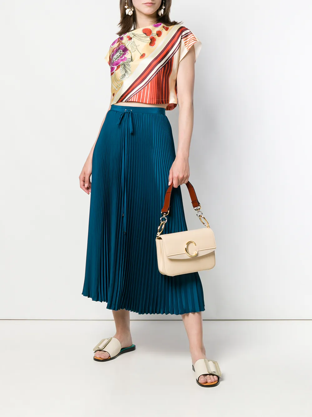  Chloé Top Corto Estampado - Neutro 