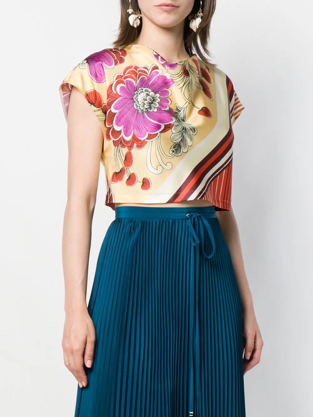  Chloé Top Corto Estampado - Neutro 