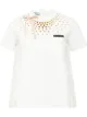 Immagine 1 di Prada T-shirt con borchie e logo