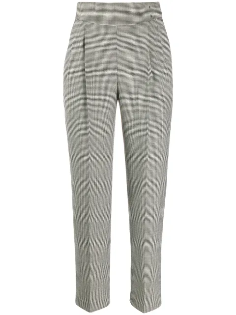 MSGM pantalon taille haute à motif pied-de-poule