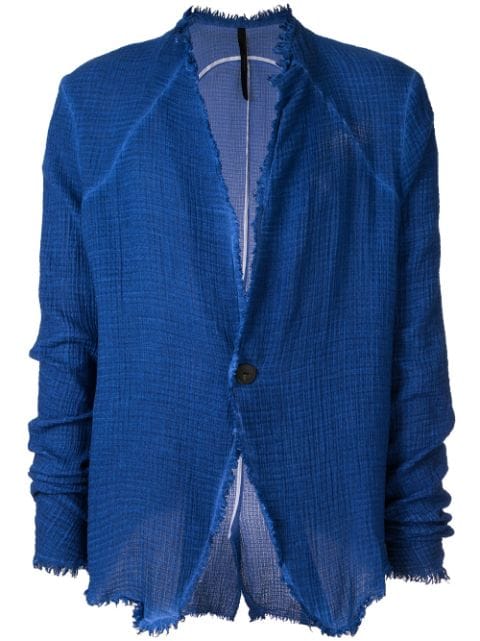 ARMY OF ME ARMY OF ME FRAYED LIGHTWEIGHT BLAZER - BLUE