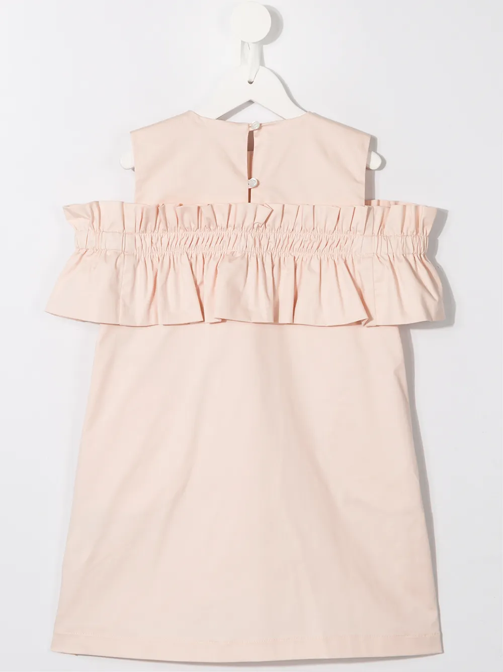 Fendi Kids Jurk met open schouders Roze