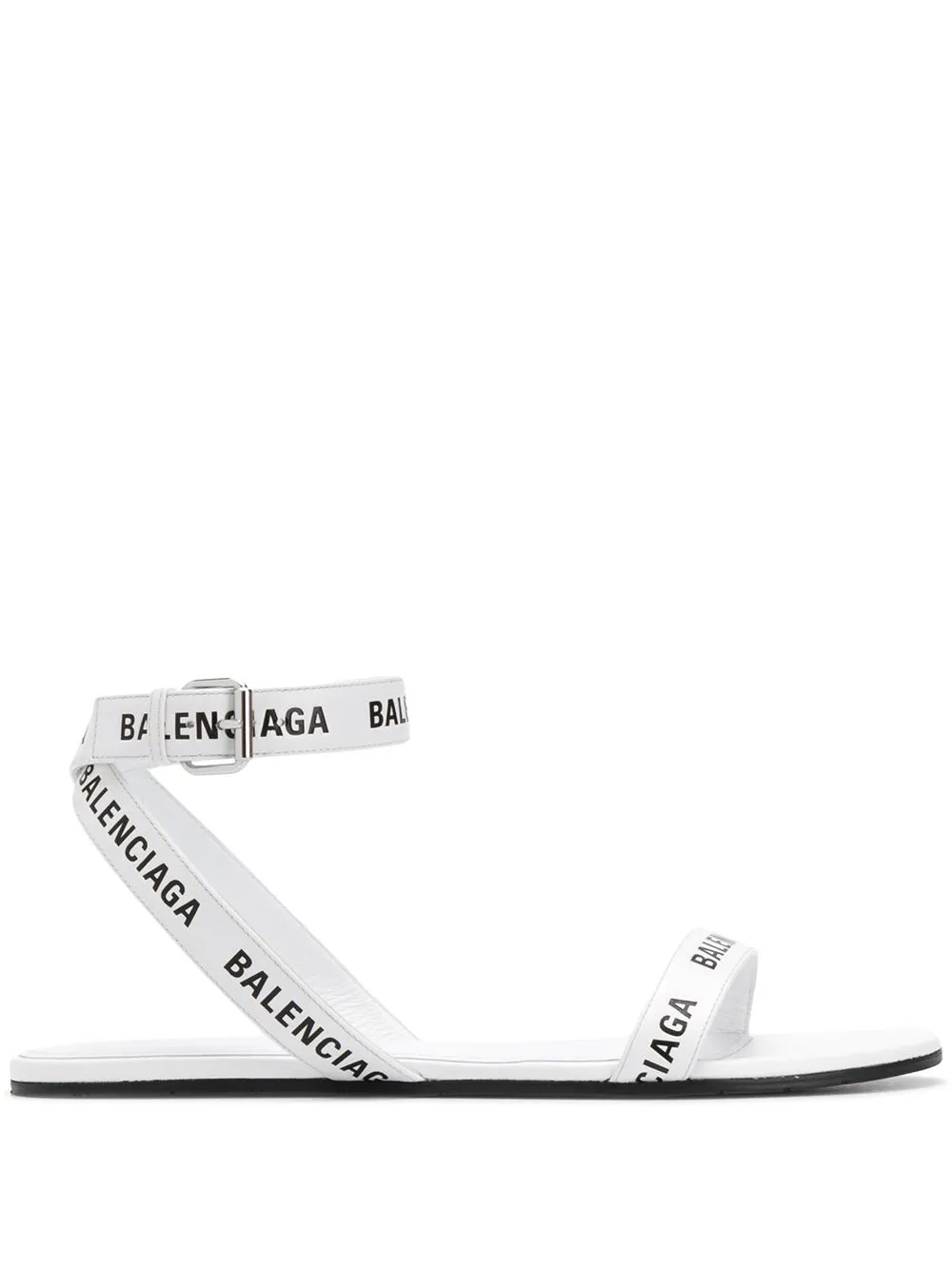 Balenciaga Sandalen met logo bandje Wit