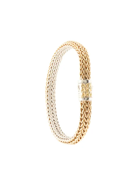 John Hardy 18kt yellow gold and sterling silver Classic Chain reversible bracelet 