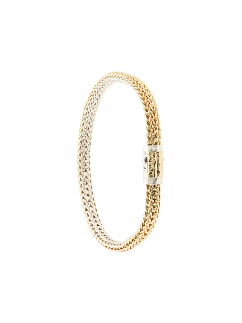 John Hardy 18kt yellow gold and sterling silver Classic Chain extra-small reversible bracelet