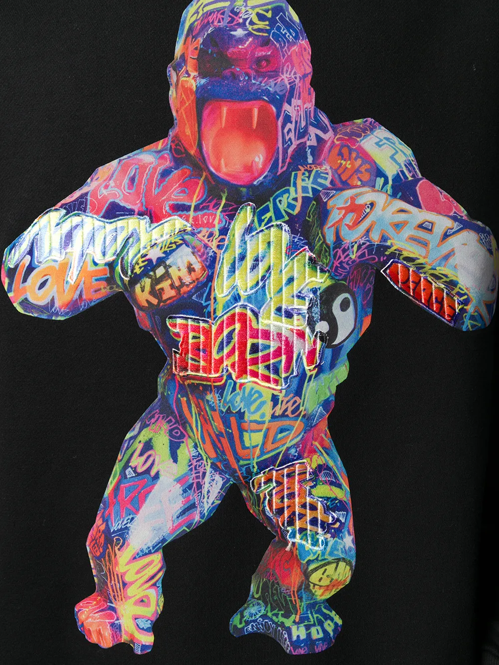 Juun.J Sweater met dessin Zwart