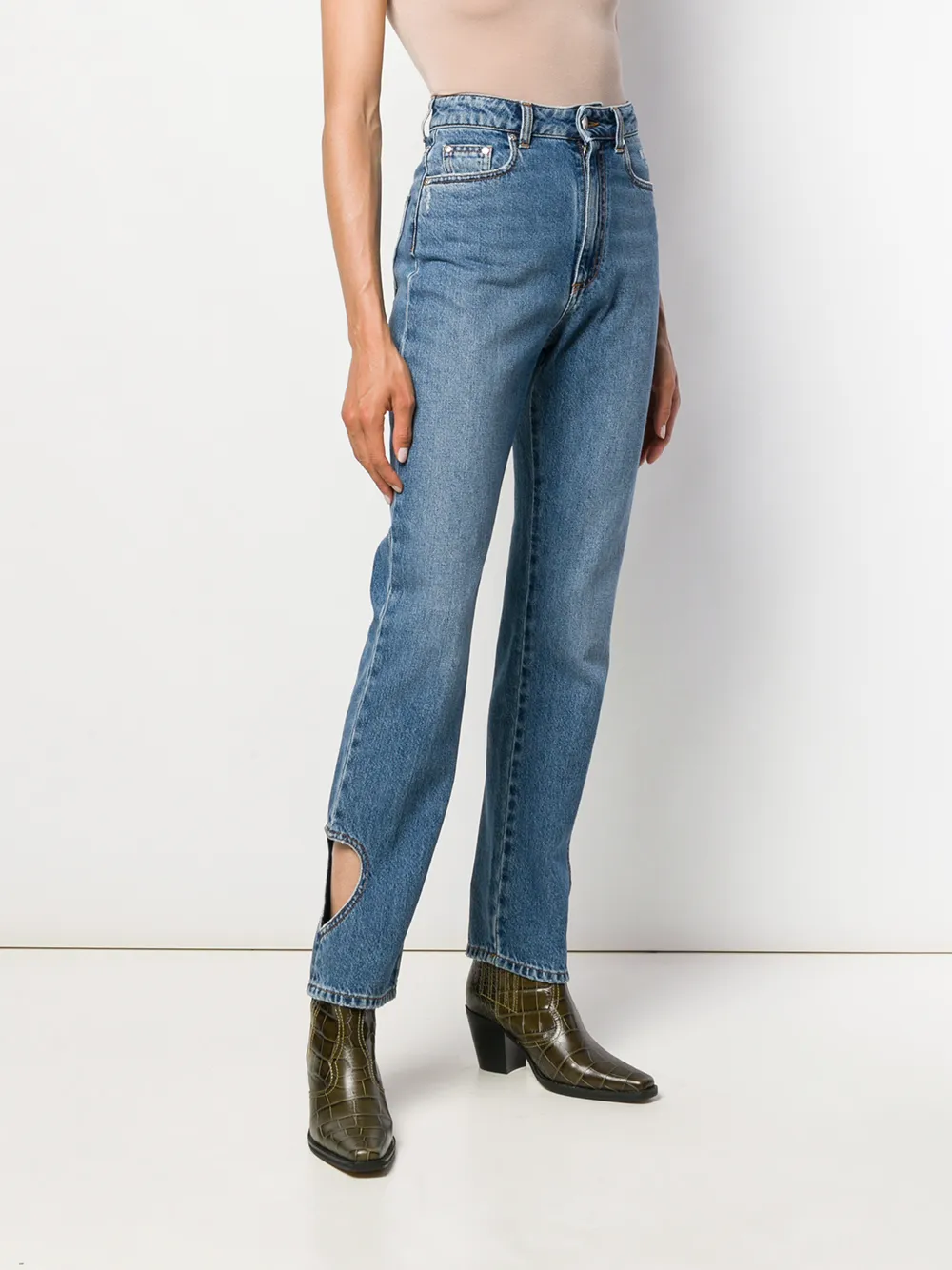 jeans with heart cutouts