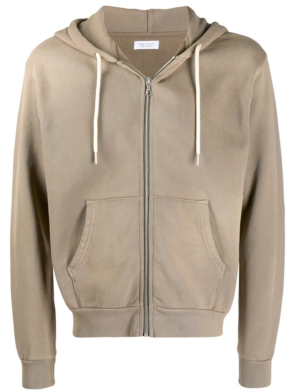zipped hooded jacket