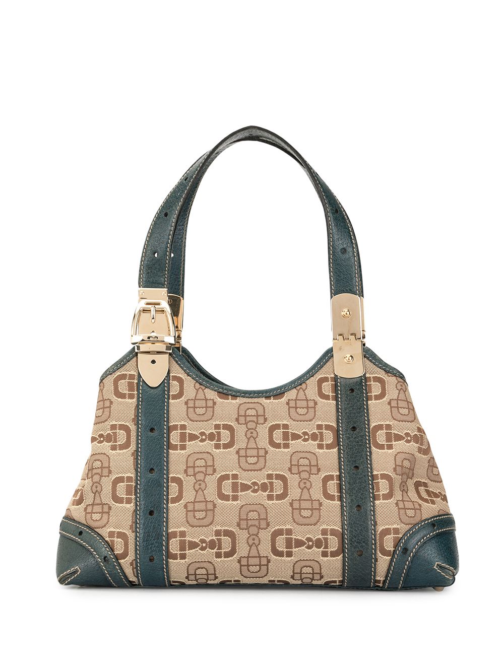 фото Gucci Pre-Owned жаккардовая сумка Horsebit